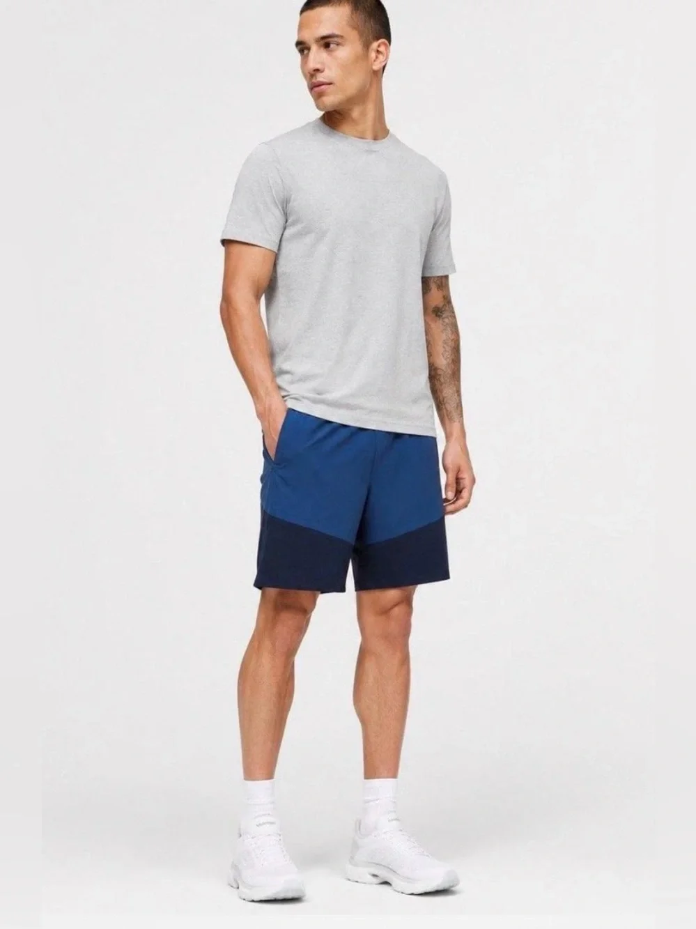 Lululemon Namastay At The Beach Short Navy Colorblock Athletic Shorts Size S